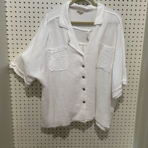white large top new no tags